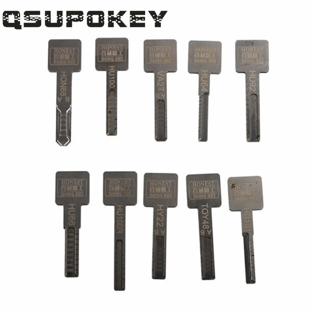 QSUPOKEY оригинальный Honest 10 в 1 автоматический слесарный инструмент формы для ключей