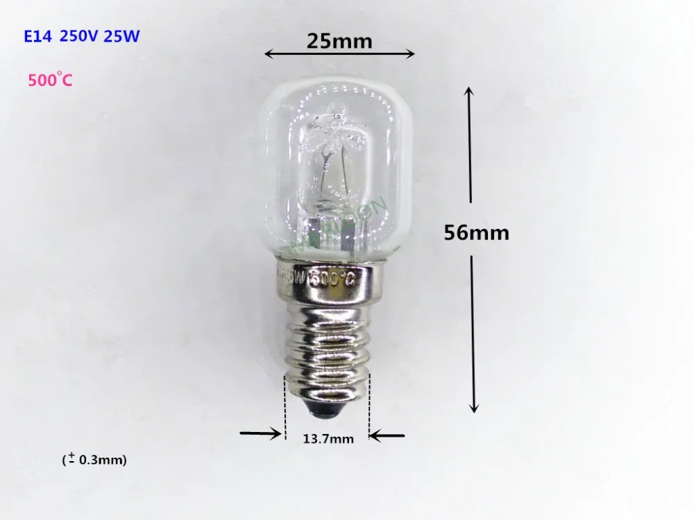 Профессиональная печь лампы E14 220 V~ 250 V подходит для высокое Температура лампы E14 высокое Температура ласпочка освещения E14 отпариватель лампы