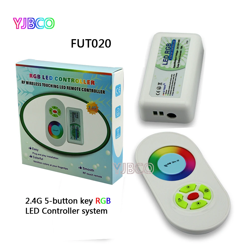 Milight FUT020 2 4G 5 кнопочный ключ 10A rf светодиодный RGB контроллер для 5050 3528 3014