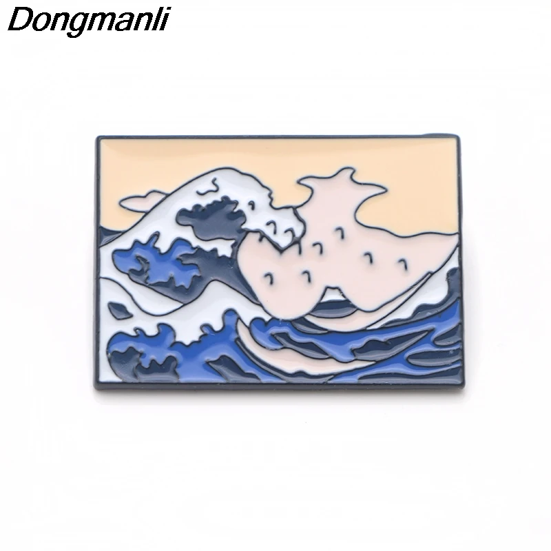 P3797 Dongmanli Мода Ван Гог Эмаль Булавка коллекция искусство картина маслом Броши для женщин значок булавки на лацканы воротник ювелирные изделия - Окраска металла: 3