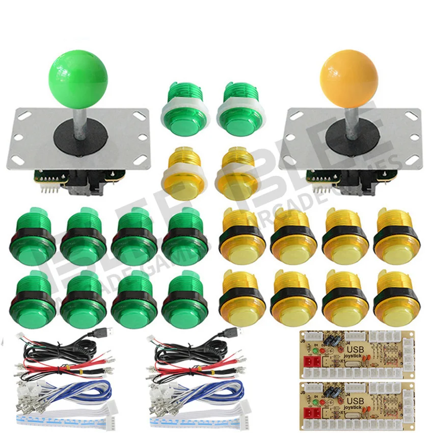 Arcade Joystick DIY Kit Zero Delay USB Encoder To PC Arcade Sanwa Joystick LED Push Buttons For Arcade Mame PC PS3 Android