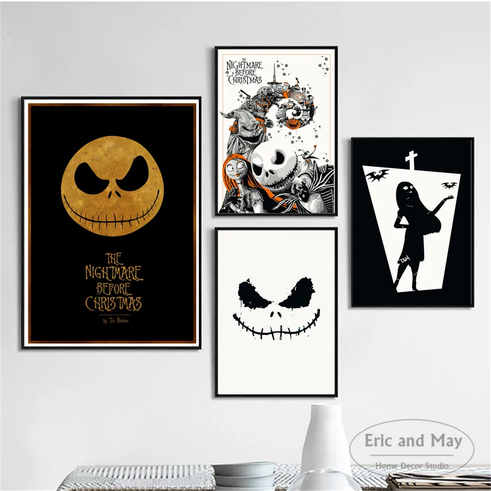 

Nightmare Before Christmas Figures Posters And Prints Wall Art Canvas Painting For Living Room Decoration Home Decor Unframed