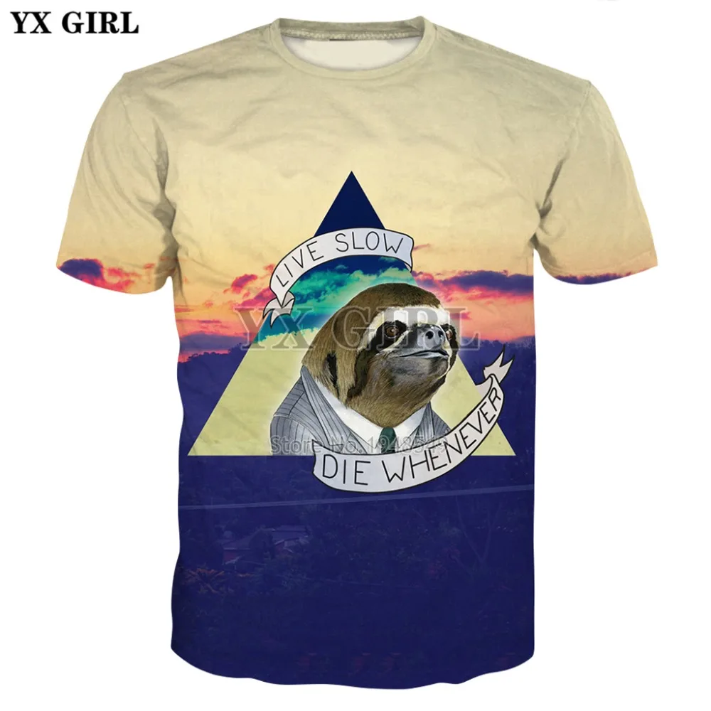 

Прямая поставка, Новинка лета 2018, стильная модная футболка, повседневная крутая футболка с 3D-принтом животных для мужчин и женщин