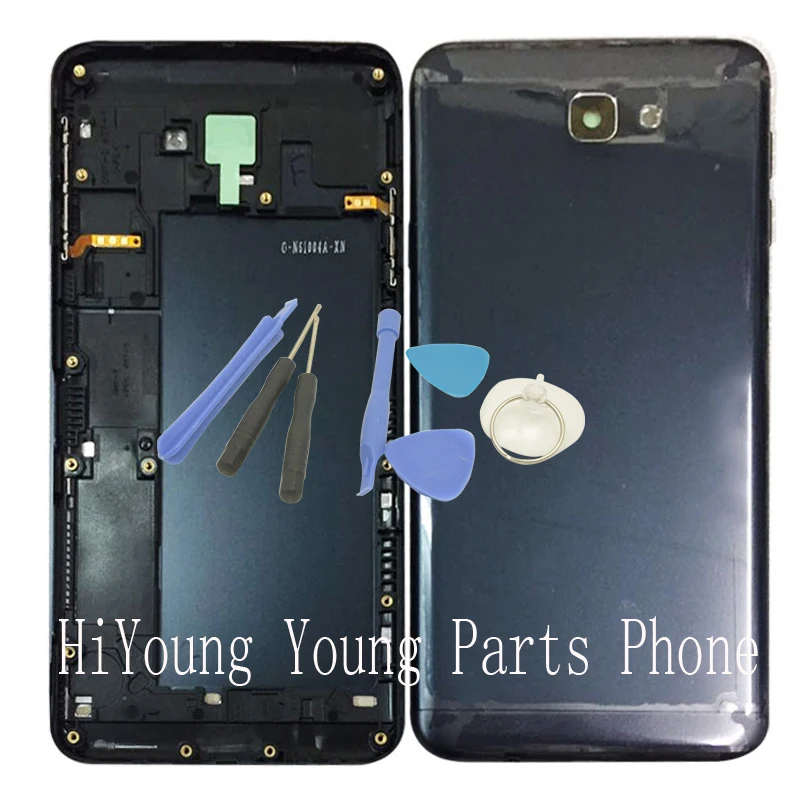 Для Galaxy J7 премьер G610F G610 сзади Батарея чехол Дверь Стекло Корпус с инструментами