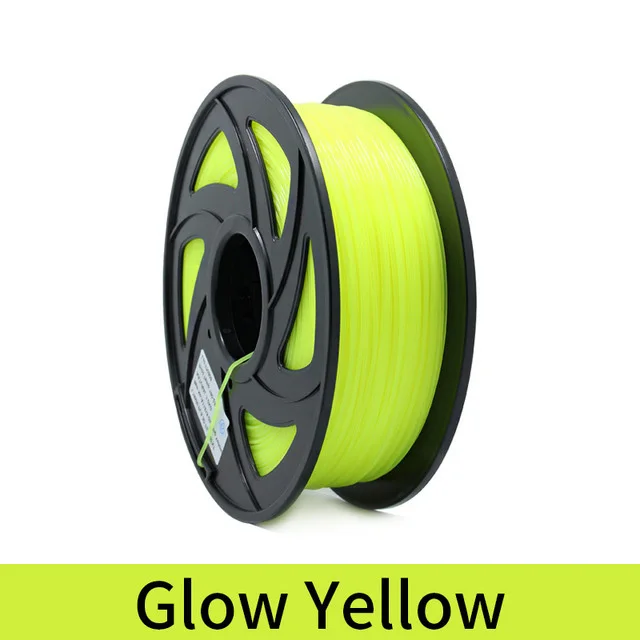 Glow Yellow 3d принтер 1 кг 1,75 мм Pla нити печатные материалы красочные для 3d принтер Экструдер ручка Радуга пластиковые аксессуары красный серый - Цвет: Glow Yellow