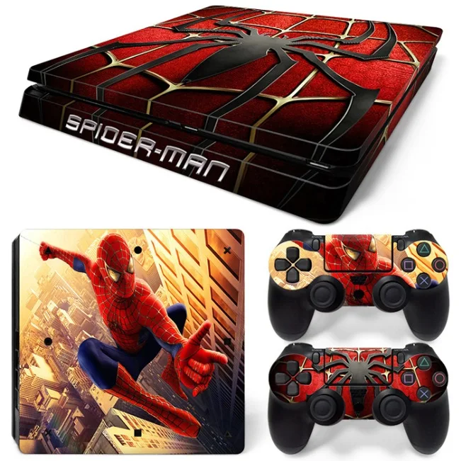 Современные сумасшедшие продажи наклейки из игры для PS4 тонкая Наклейка кожи с двумя контроллерами и консолями