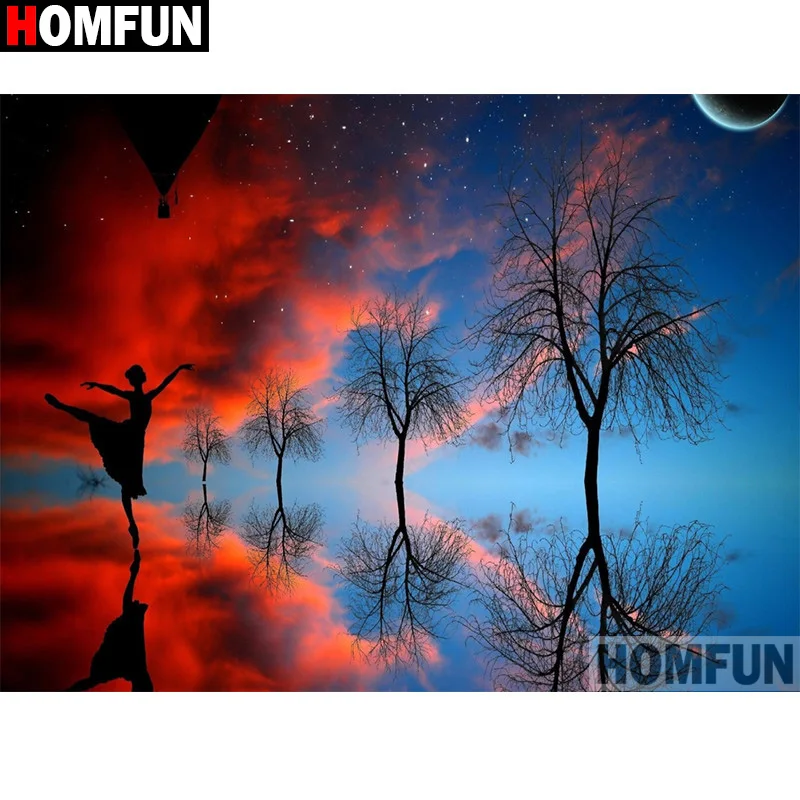 

Алмазная живопись HOMFUN A17485, картина «красивый пейзаж» с полными квадратными/круглыми стразами, вышивка крестиком, домашний декор, подарок