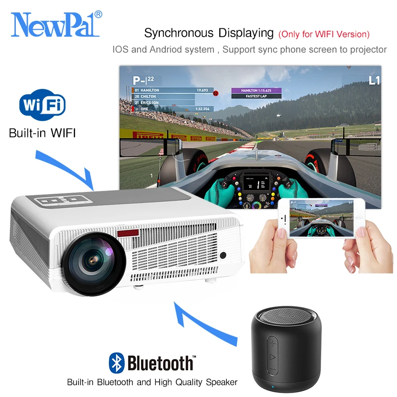 5500 люмен светодиодный проектор Full HD 3D проекторы Android 1080 P домашний Театр Bluetooth WI FI