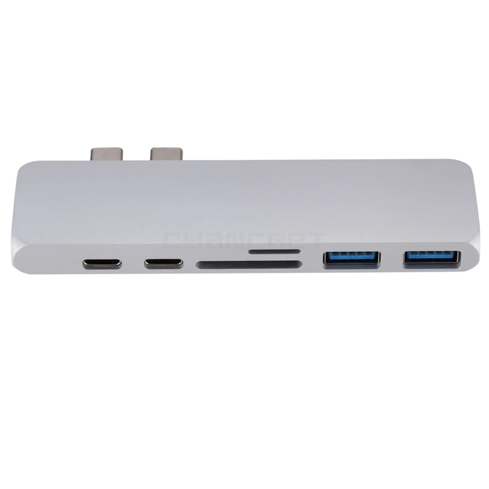 Адаптер type C 2 USB C 3,1-HDMI USB 3,0 кардридер type C концентратор док-станция конвертер Поддержка 4K для ноутбука Macbook