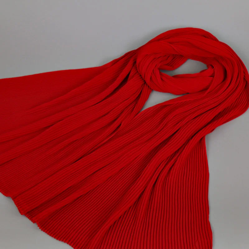 Популярная драпировка большой размер пузырьковый шифоновый шарф гофрированные