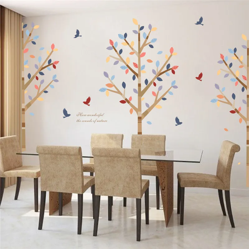 Наклейки на стену для домашнего декора гостиной ТВ дивана ПВХ|stickers home decor|tree wall
