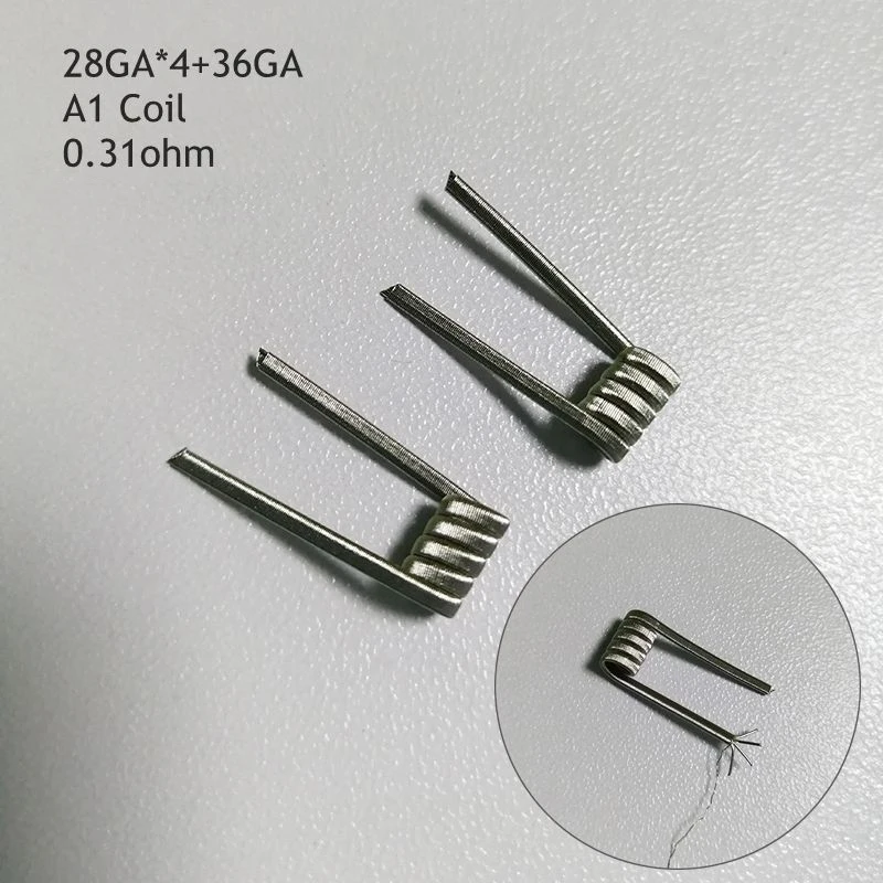 10 шт./лот высокой плотности A1 SS316 Ni80 нихром Клэптон готовые катушки для RDA RTA РБА