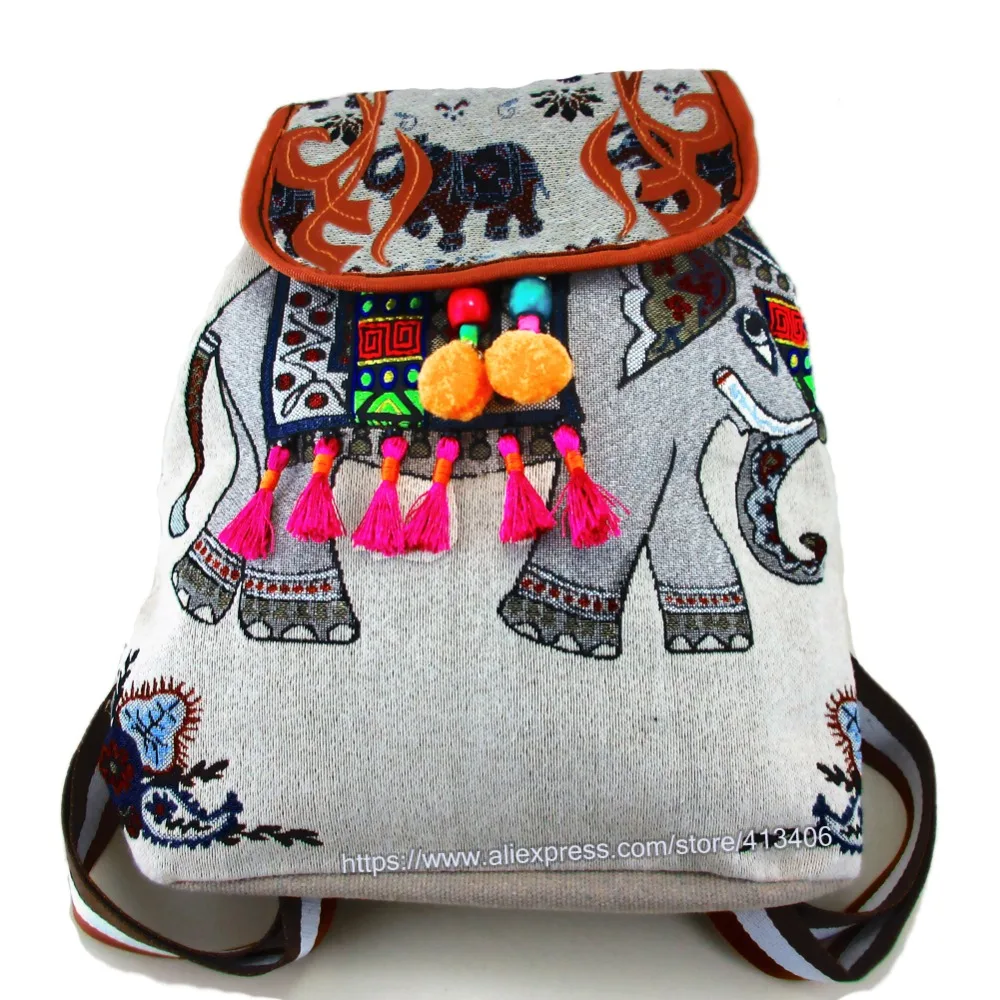 Винтажный рюкзак Hmong в стиле бохо с винтажной индийско индийской вышивкой со