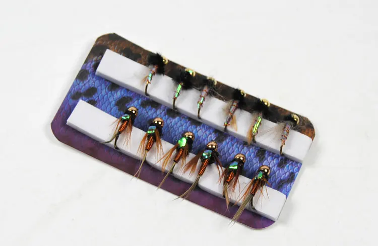 Beadheads Nymph медь Джон муха латунная головка Nymph камень муха приманка отправка коробки