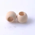 Бусины из натурального дерева с большим отверстием, 16x9 мм, 20 шт.