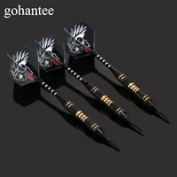 gohantee 3 pcs soft plastic needle tip of darts copper barrel grooved aluminium dart shaft nice flights for electronic darts