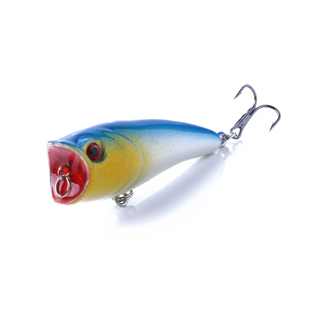 10 шт 6 см 7g Topwater рыболовная наживка Поппер приманки воблера Minnow для