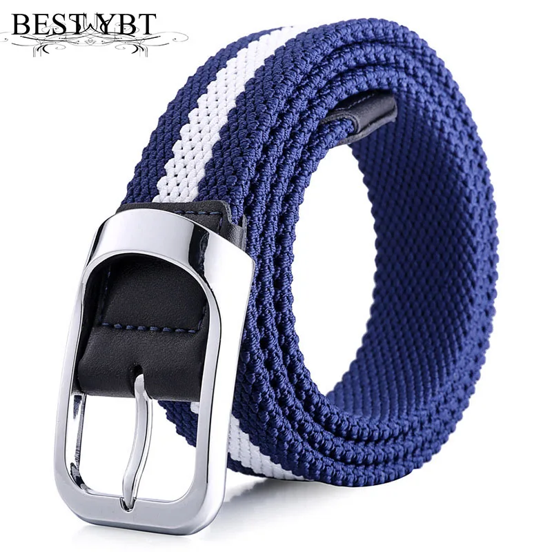 

Best YBT Unisex Belt Canvas Alloy Pin buckle Women Belt Cowboy Outdoor Sports Fashion Casual High Quality Hot Selling Men Belt