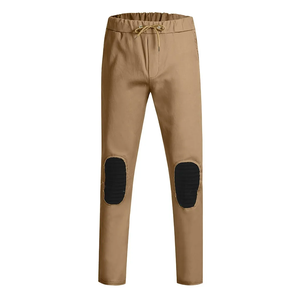 Мужские брюки; Pantalon Hombre; сезон весна-зима; брюки для бега; однотонные Лоскутные Спортивные брюки с завязками; брюки; Pantalon Homme; Лидер продаж