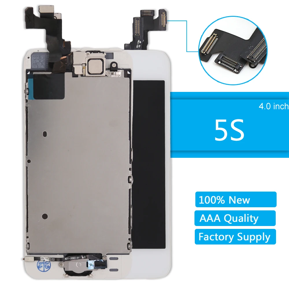 Для Apple iPhone 5S ЖК дисплей качество AAA сенсорный экран дигитайзер полная сборка для
