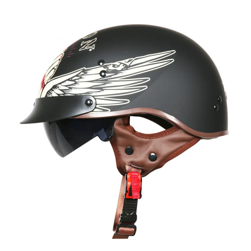 Model 7 TORC T55 винтажный полушлем летний мото rcycle шлем Ретро скутер шлем Lucky 13 Cool Skull moto casco DOT утвержден capacete - Цвет: Model 7