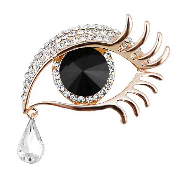 Black Eye gold Прямая с фабрики, брошь в виде голубого глаза, стразы с золотым или серебряным покрытием - Окраска металла: Black Eye gold
