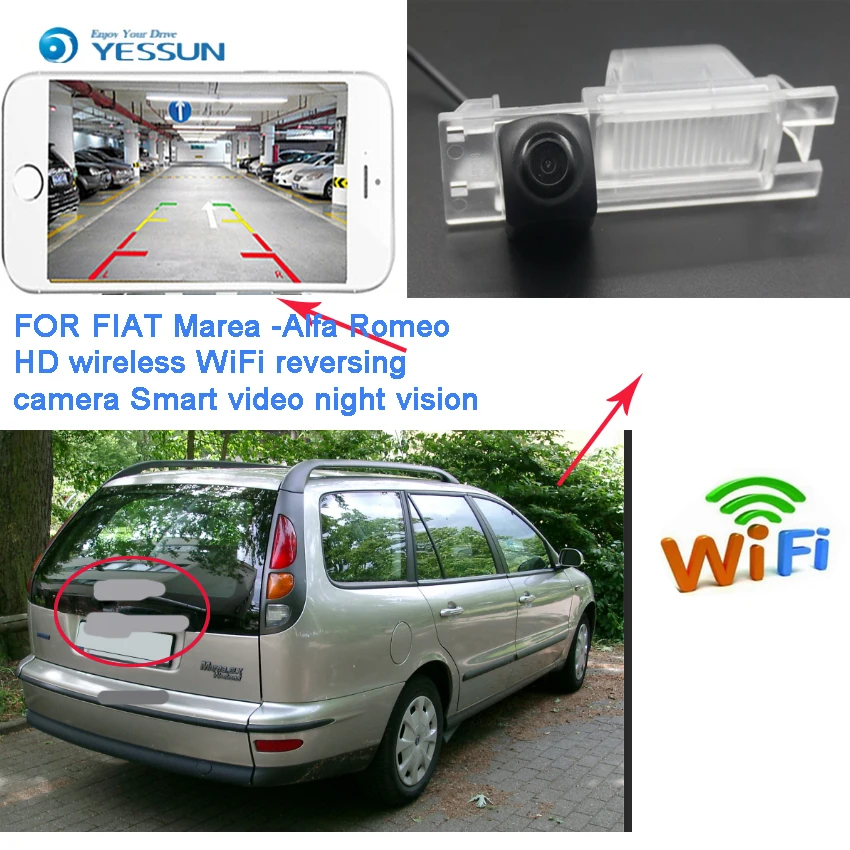 Wi Fi камера заднего вида для Alfa Romeo 156 159 166 147 2008 2016 CCD ночного видения резервная