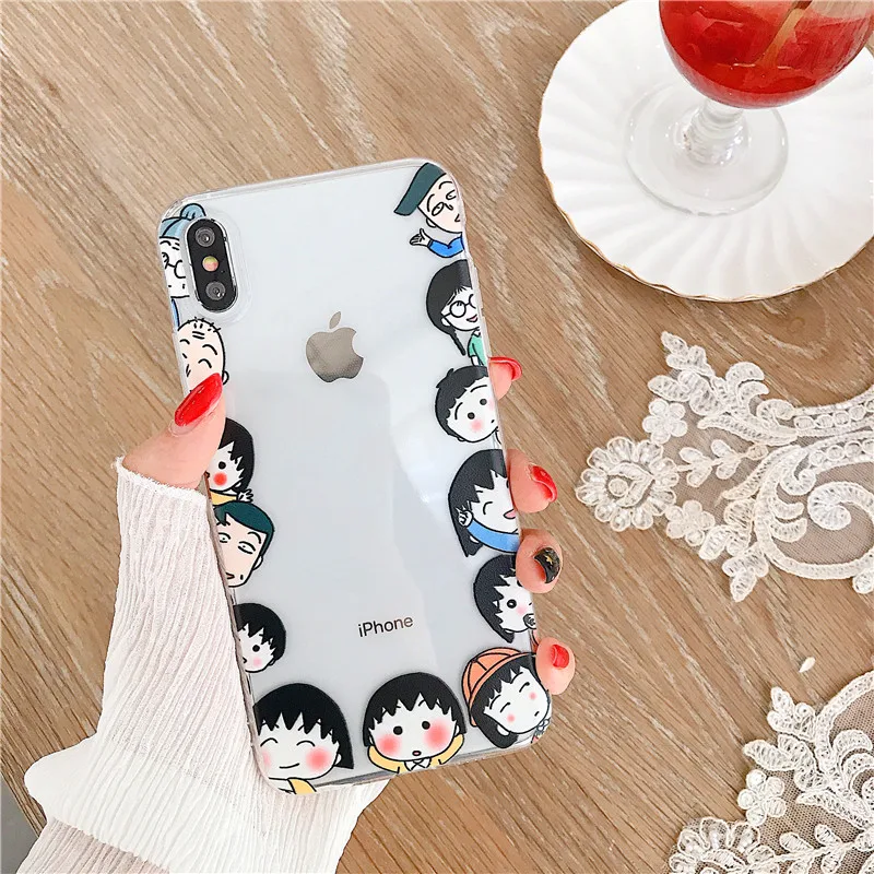 Для Apple iPhone 6 6s 7 8 plus X Xs Max XR чехол для телефона мультяшный интересный Crayon Shin-chan Maruko