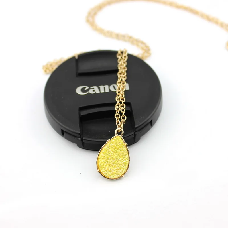 Золотистая и тонированная Фотолюминесцентная кварцевая подвеска капелька