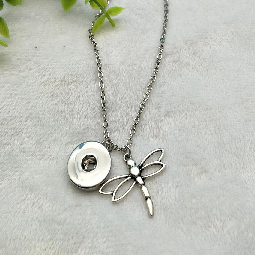 Популярная винтаная Серебряная стрекоза Очаровательная круглая кнопка 60 см