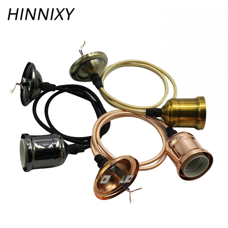 Подвесной светильник Hinnixy E27 с металлическим покрытием из розового золота