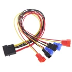 4-контактный IDE Molex для 6-портового охлаждающего вентилятора 2-контактный разветвитель питания для ПК DIY-кабель адаптера 12 в 7 в 5 В