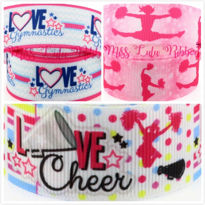 16 мм-75 мм Cheer Leading печатная лента/Foe Sport Patterns DIY Украшение для вечеринки ручная