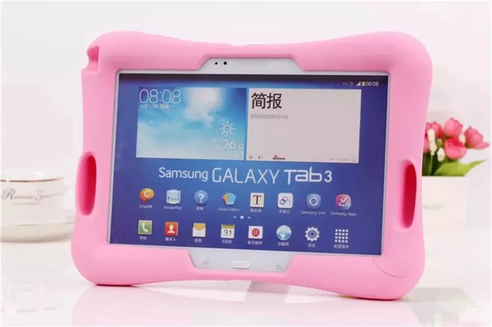 Чехол для Samsung Galaxy Tab 4 10,1 T530 531 T535/Lenovo Tab 3 10,1 P5200 P5210 P5220 мягкая силиконовая подставка для детей противоударный чехол для планшета