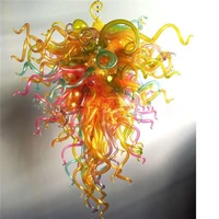 multi colored crystal hand blown glass murano style art decorative chandeliers