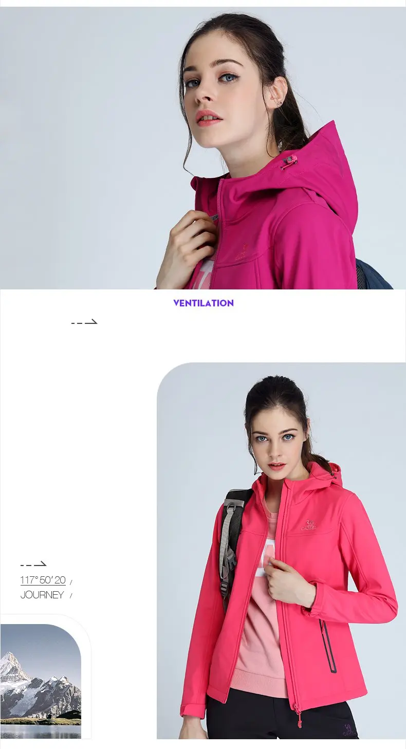 CAMEL Женские ветрозащитные зимние походные флисовые куртки женские спортивные кемпинговые теплые комфортные куртки горные пальто