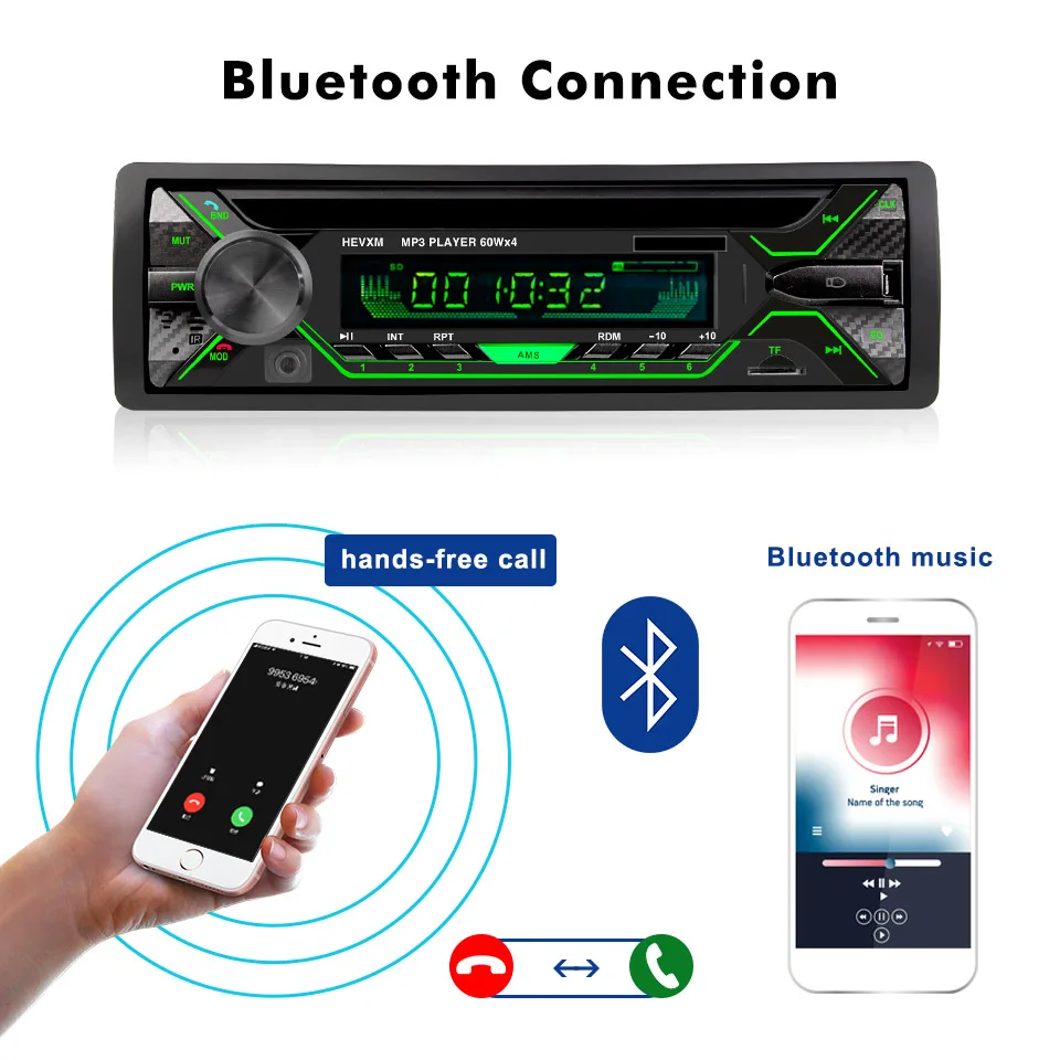 3010 Автомагнитола 1 Din Авторадио Bluetooth стерео радио MP3 мультимедийный плеер Aux вход поддержка FM/MP3/WMA/USB/TF автомобильный Радио плеер
