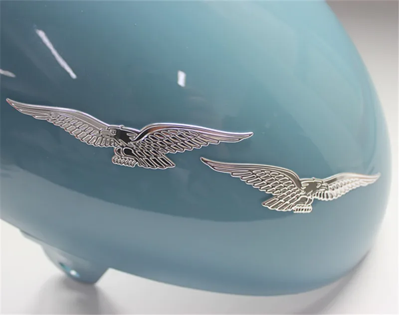 Серебристые 3D наклейки водонепроницаемая наклейка с орлом для мотоцикла Moto