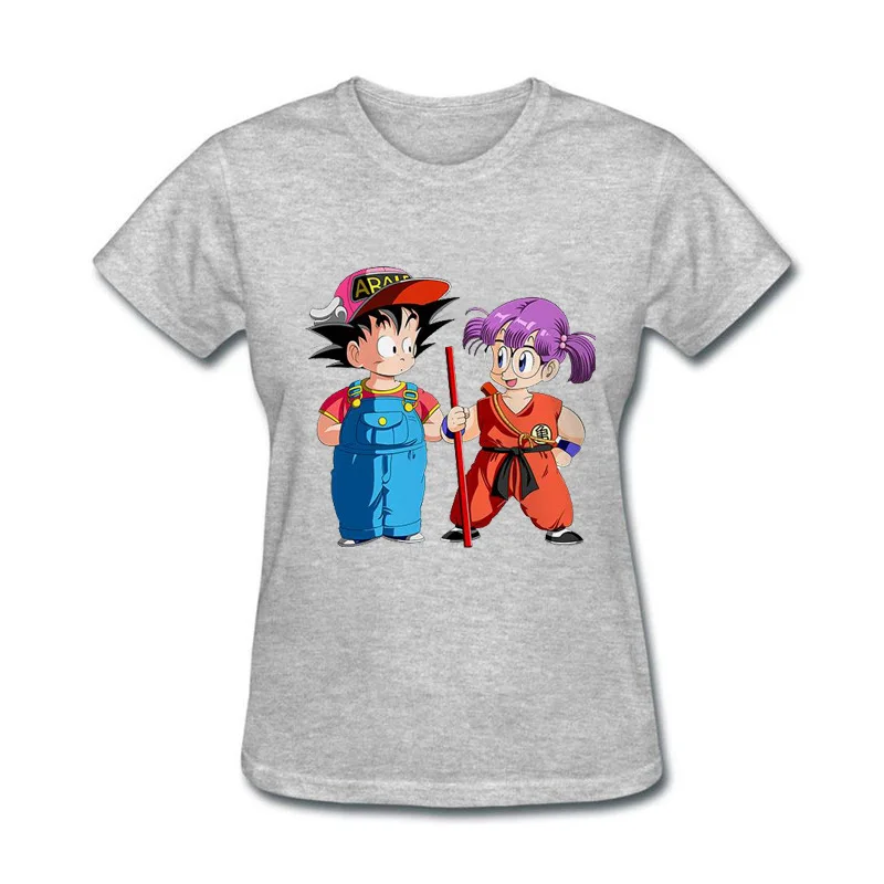 Новейшая мода смешной переключатель ткань с Arale Dragon Ball хлопковая забавная футболка для женщин