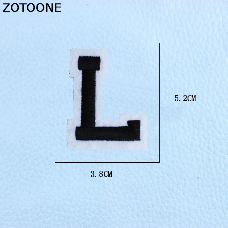 ZOTOONE/черная A Z с буквенным алфавитом на английском языке Смешанная вышитая