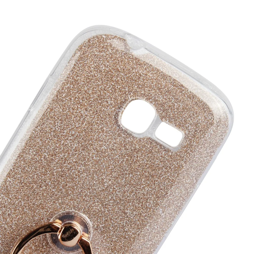 For Samsung GT S7262 S7260 7262 Case Flash powder 3D Relief Silicone Soft Galaxy Pro TPU With Ring Phone Bag |