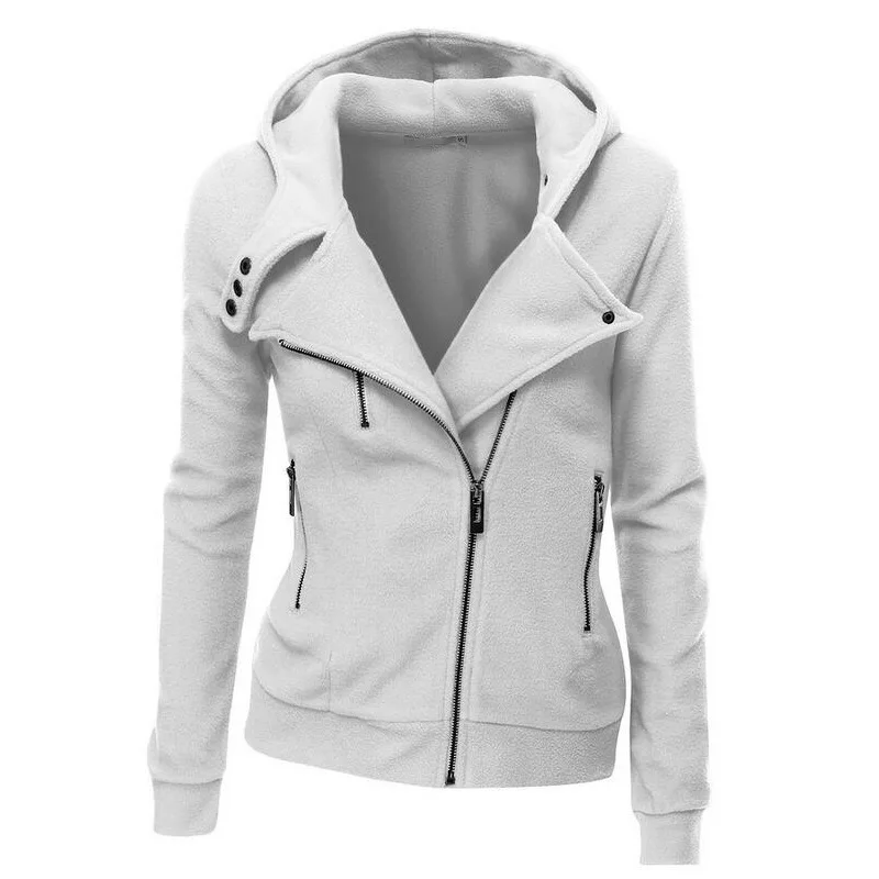 

HIGH QUALITY Cotton Jacket Long Sleeve Fashion Spring Hoodies Autumn Women Zipper Casaco Feminino Coats and jackets SS012 30