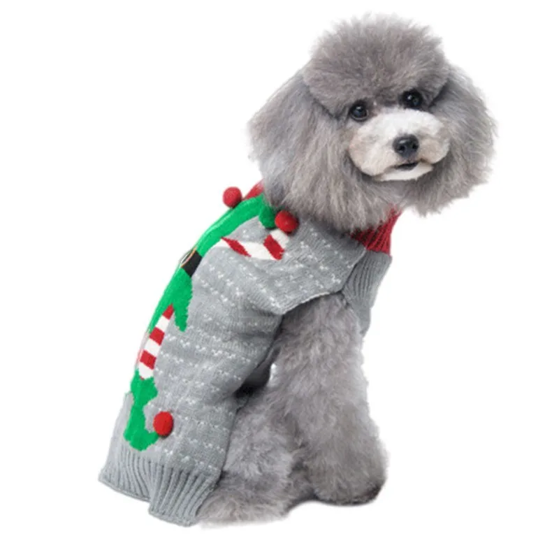  New Christmas Dog Warm Sweater Winter Clown Puppy Clothing Xmas Reindeer Clothes for Small Medium Pet Dogs | Дом и сад