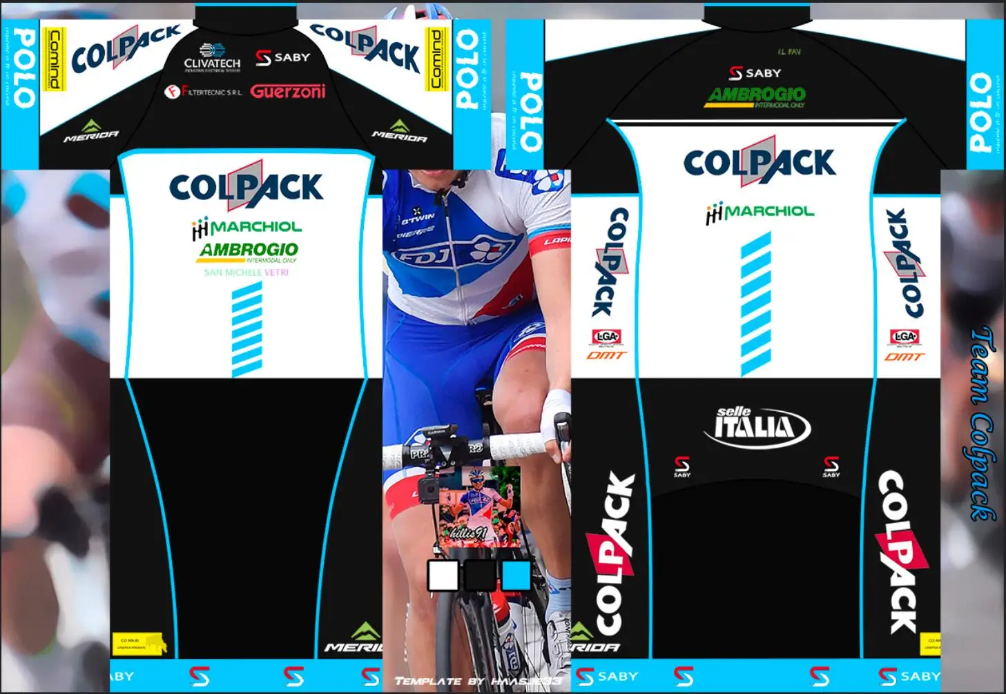 COLPACK ROSTI pro team cycling jersey customization Garment factory High quality low price cycle clothe quick dry cycling team