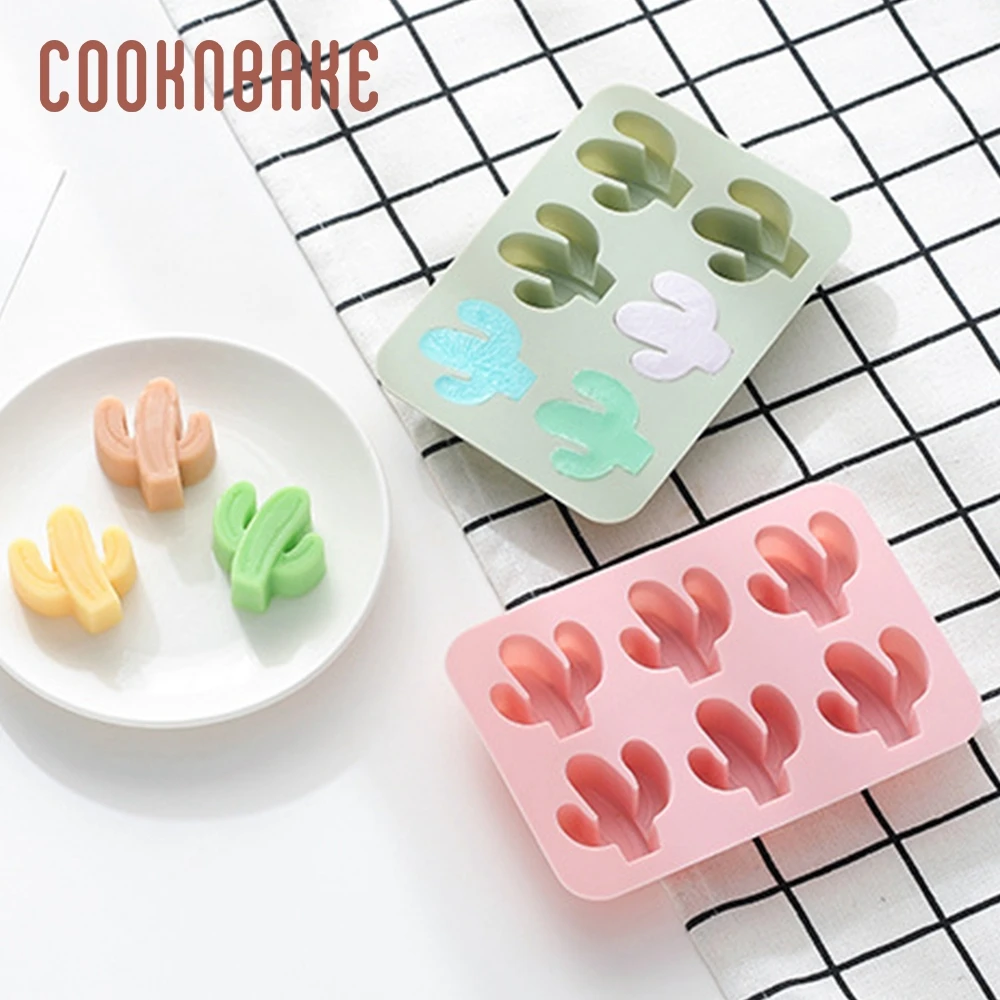 COOKNBAKE Silicone Chocolate Candy Mold Cactus biscuit pastry baking tool craft gypsum fondant form DIY cake decoration | Дом и сад