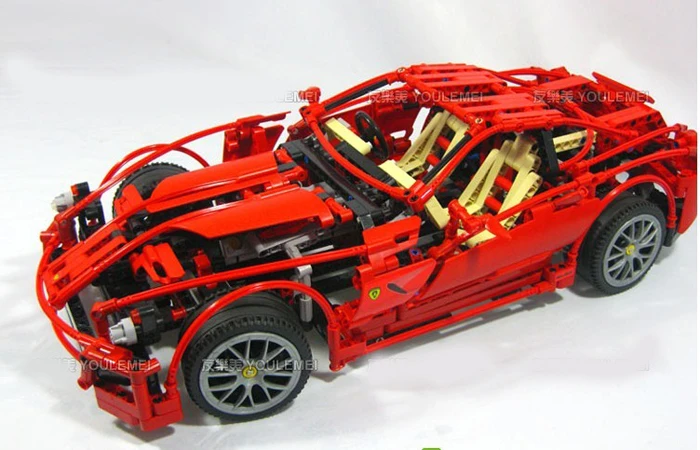 Decool модель строительные наборы совместимы с loge city Ferrari 599GTB 844 3D блоки Развивающие