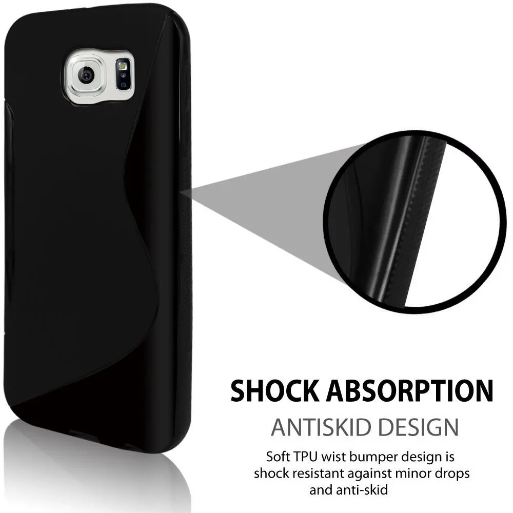 S4 S5 S6 Чехол S-Line Wave мягкий гелевый силиконовый чехол из ТПУ для Samsung Galaxy Mini S7 Edge S8 Plus