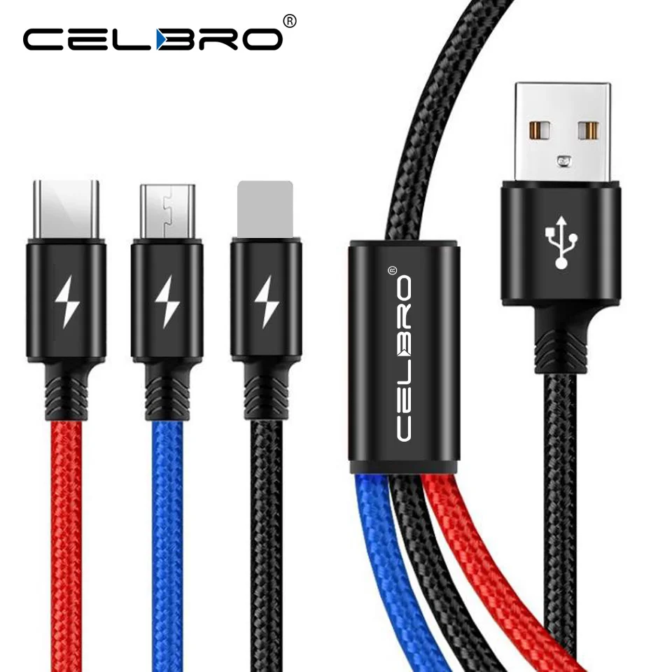 3 в 1 мульти USB зарядное устройство кабель для sony Xperia 10 Plus Nokia LG Micro usb type C шнур для мобильного телефона Microusb зарядный кабель