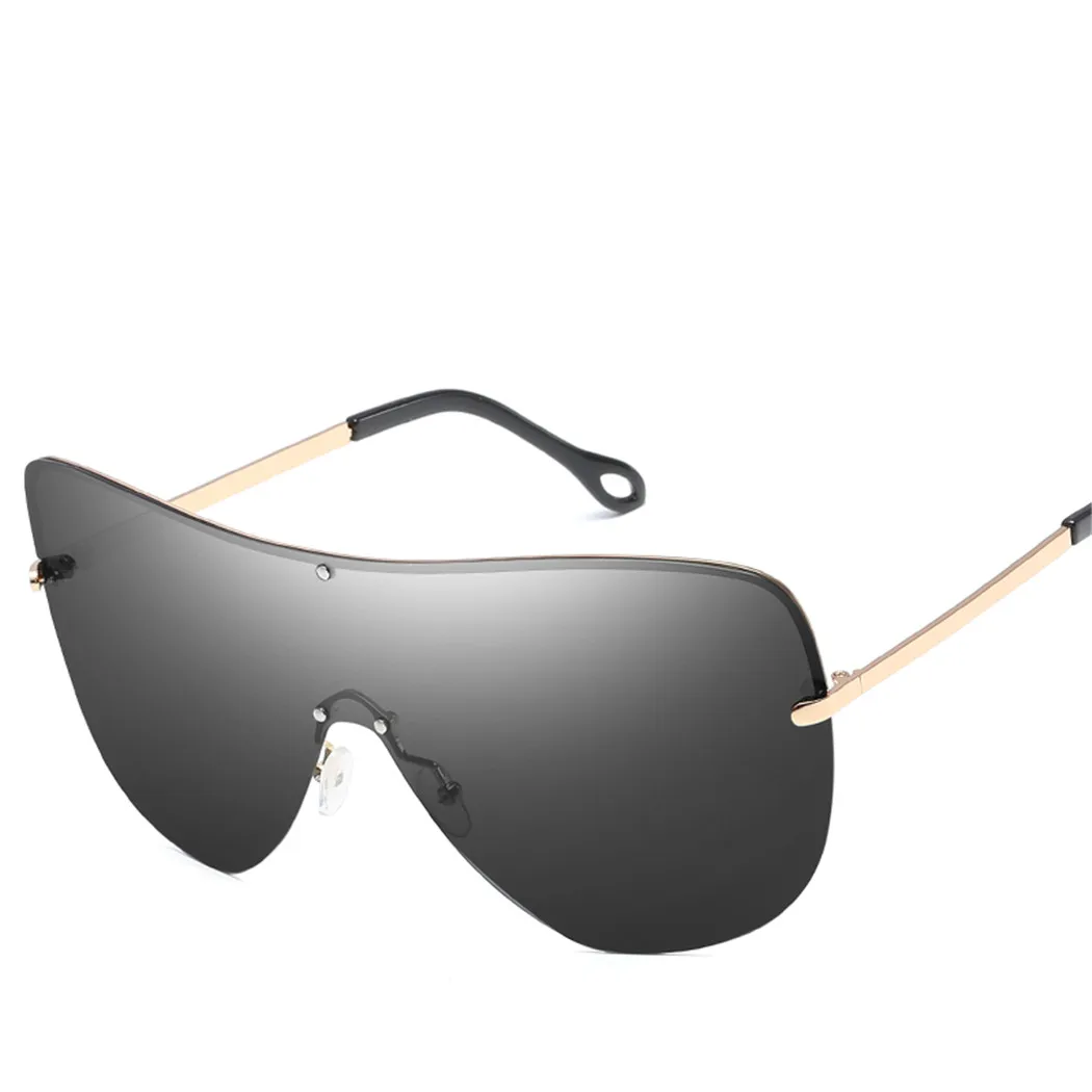 Цельные линзы поляризованные солнцезащитные очки Роскошные негабаритные