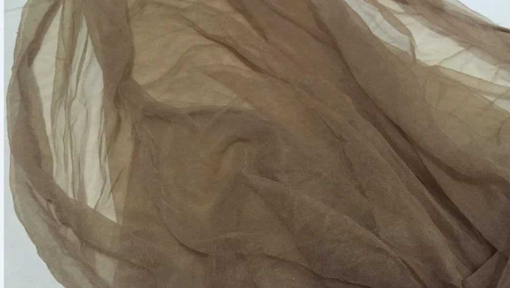 Новинка! Темная кожа телесного цвета супер мягкая и легкая тонкая ткань тюль для